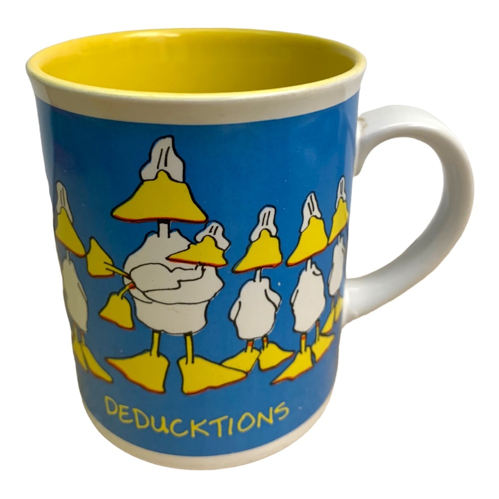 VTG Duck Tales Deduckions By John Baron Collectible Cartoon Ceramic Cup